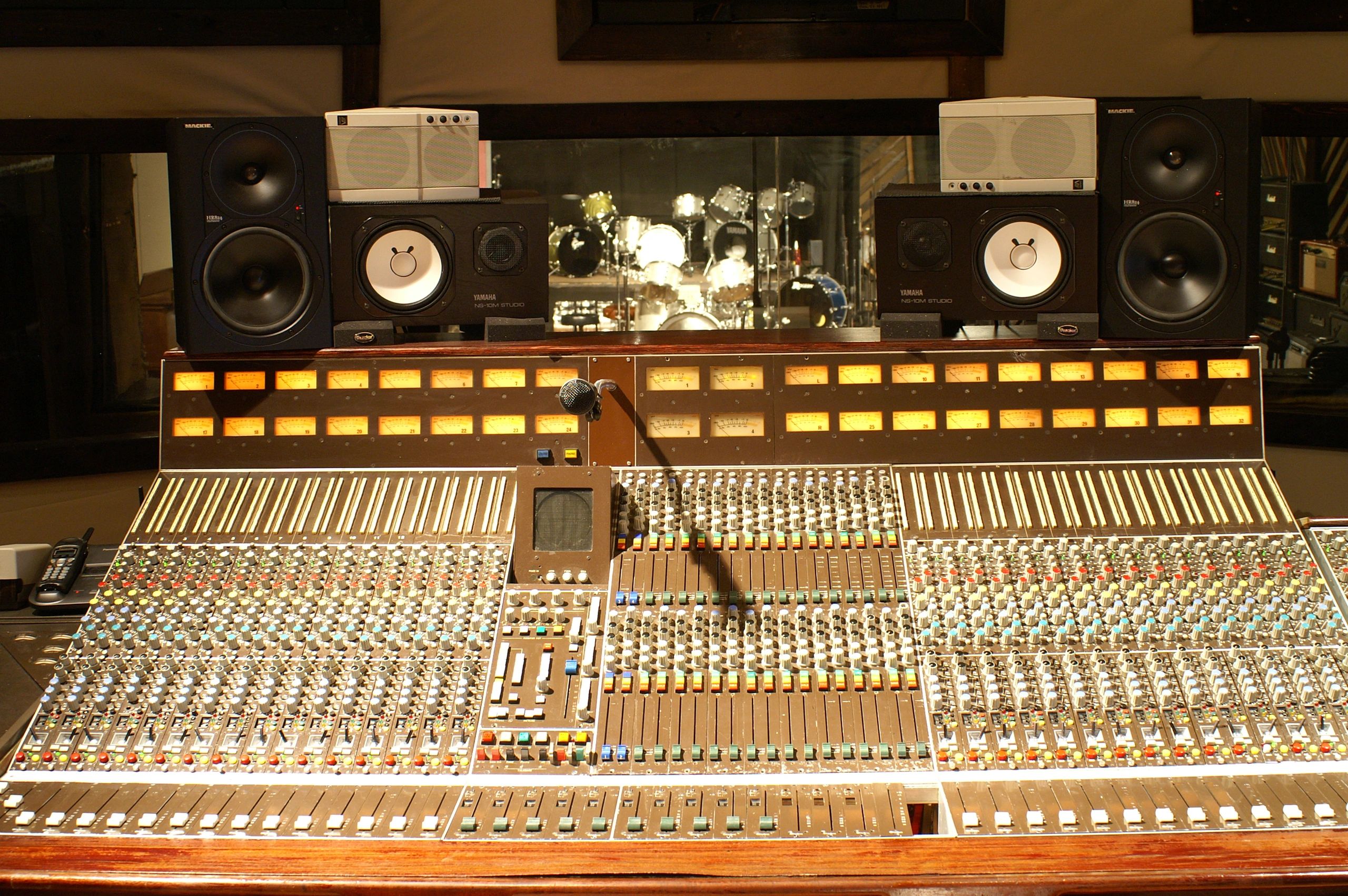 Mixing console in the control room