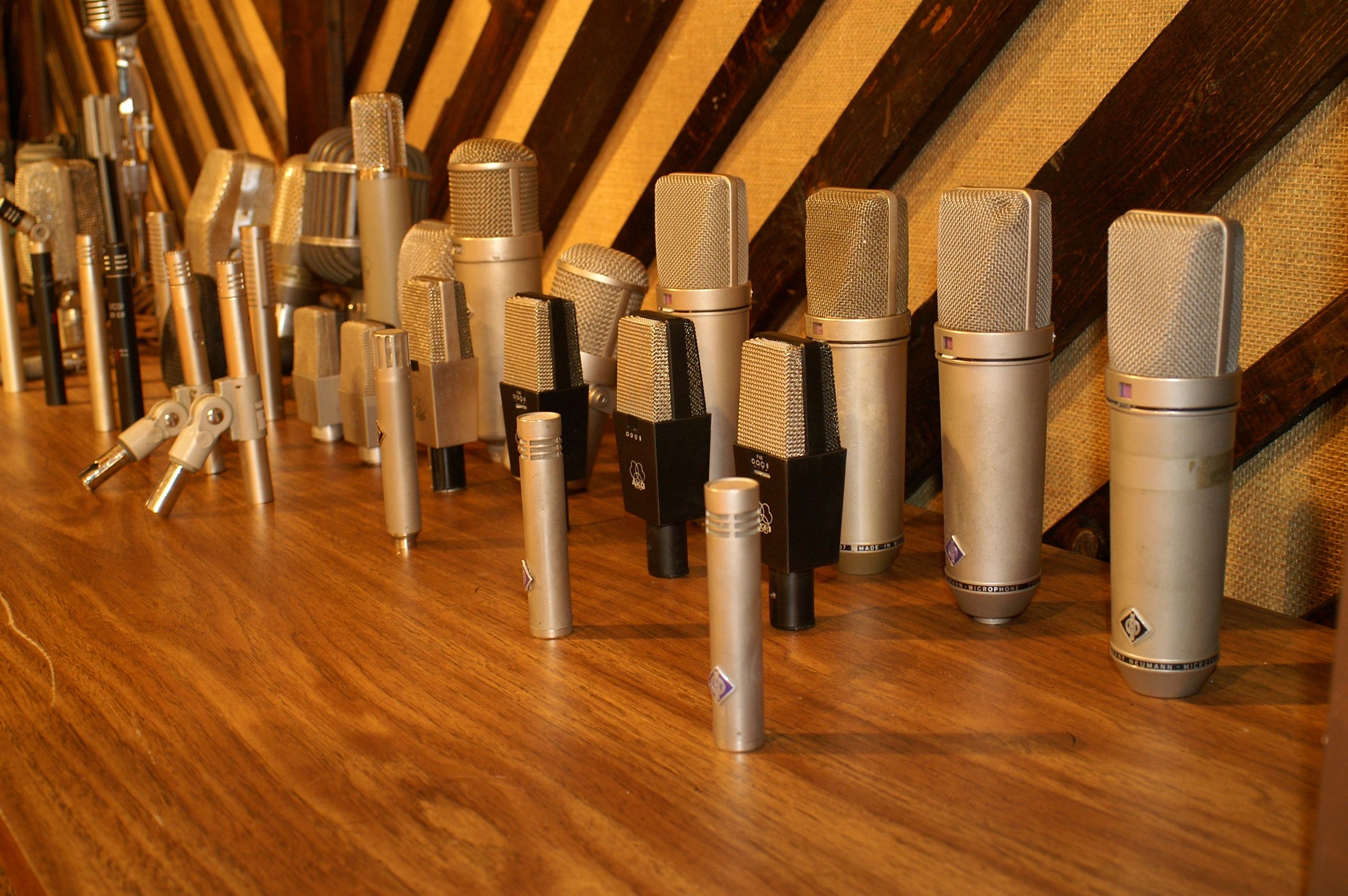 Microphone collection in the studio