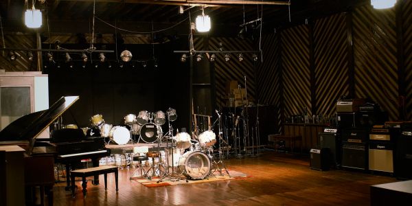 Grand piano in the studio
